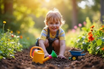 engaging kids in gardening