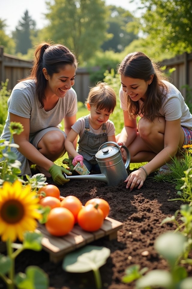 family vegetable gardening adventures