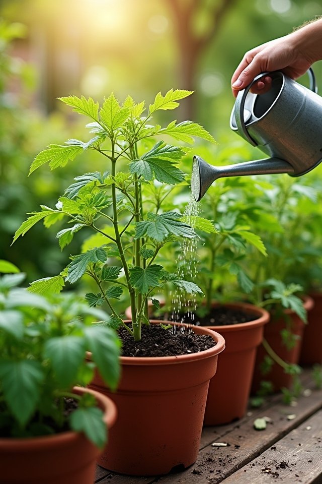 feed plants with nutrients