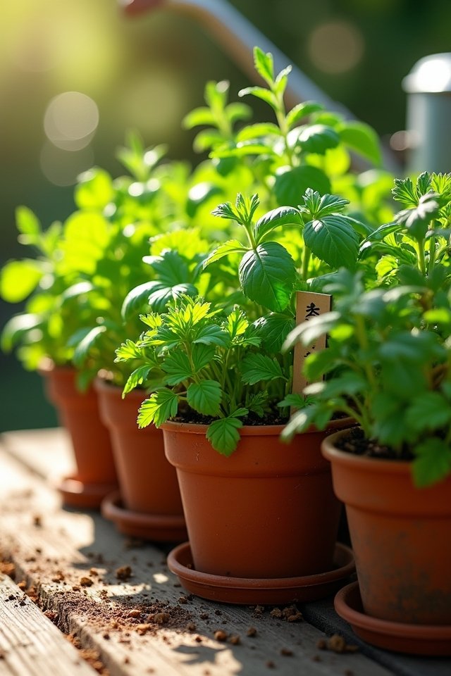 fertilize herbs every few weeks