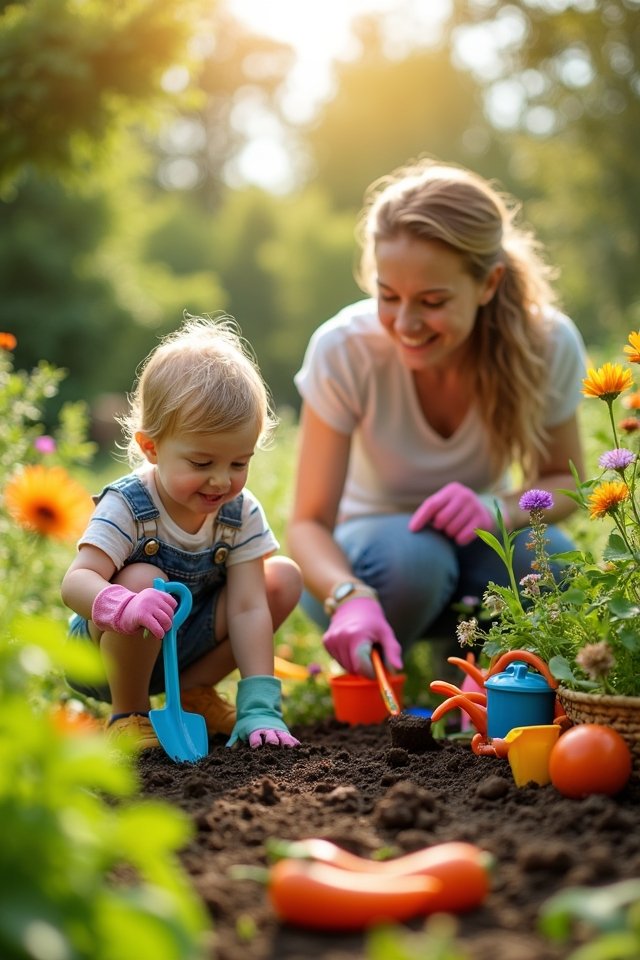 fun colorful gardening tools