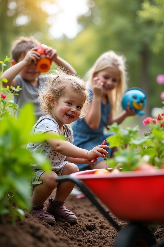 gardening promotes active play