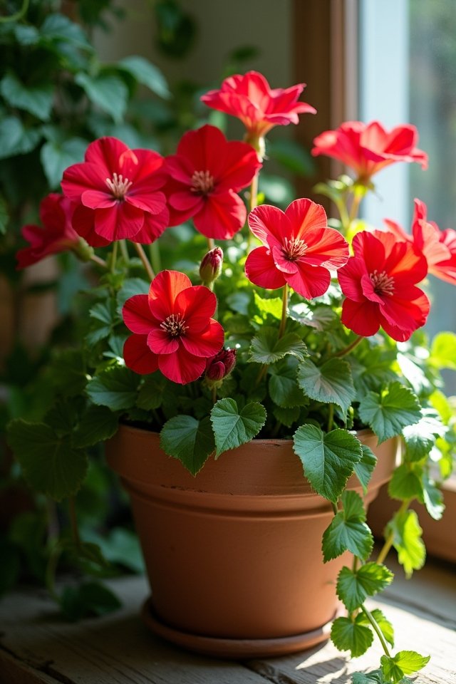 geraniums and ivy elegance