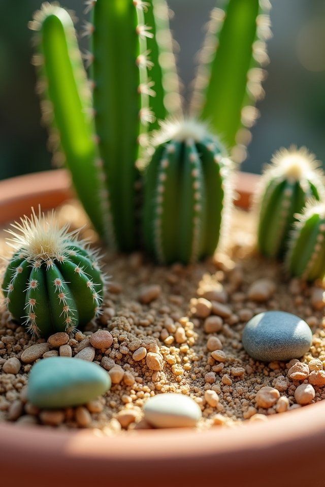 gritty well draining cactus soil