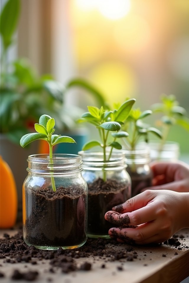growing sprouts in jars
