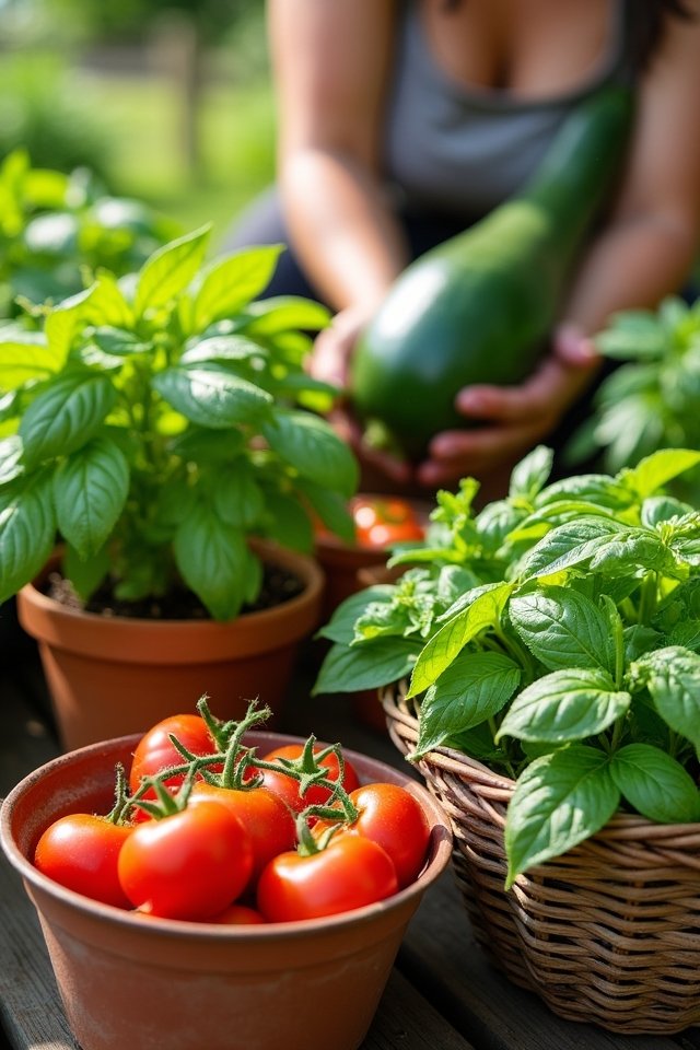 harvest and enjoy vegetables