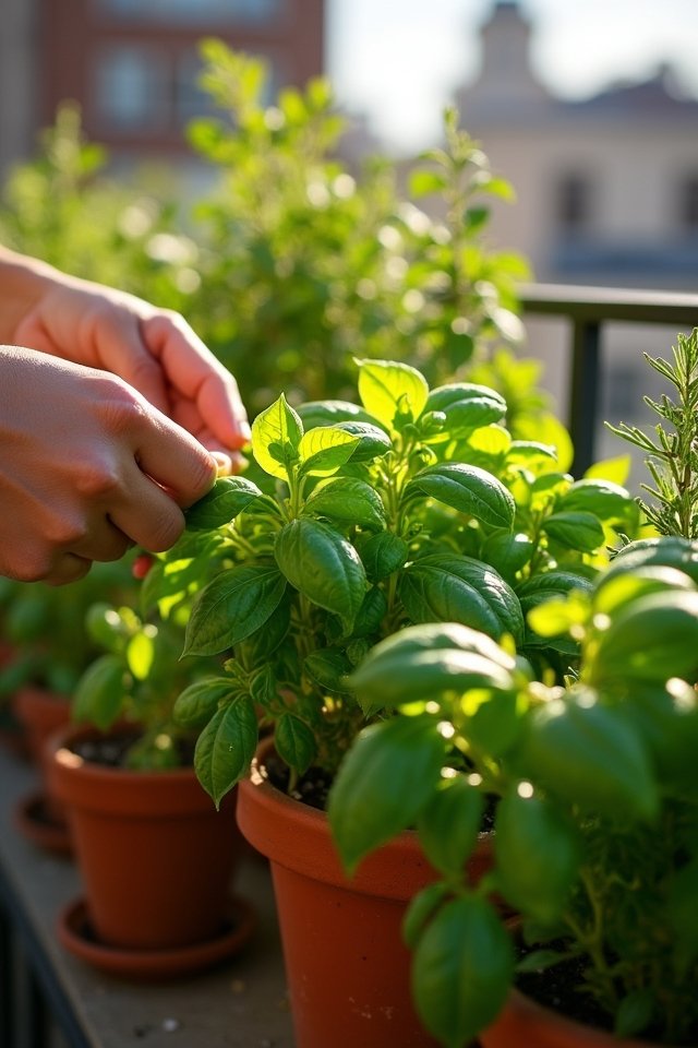harvest herbs for flavor