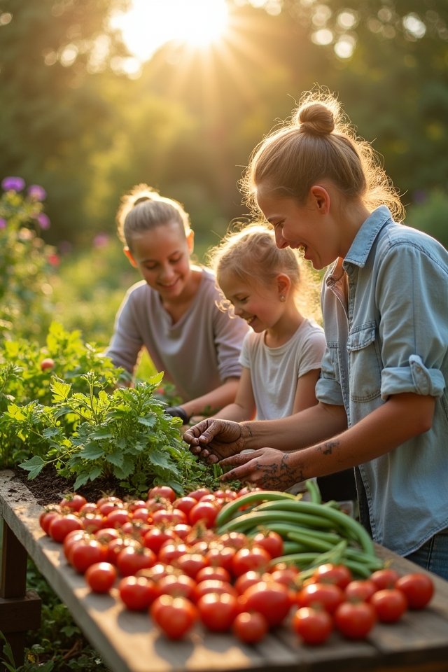 harvesting cooking bonding joyfully