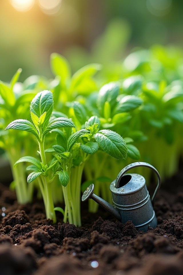 healthy soil for herbs