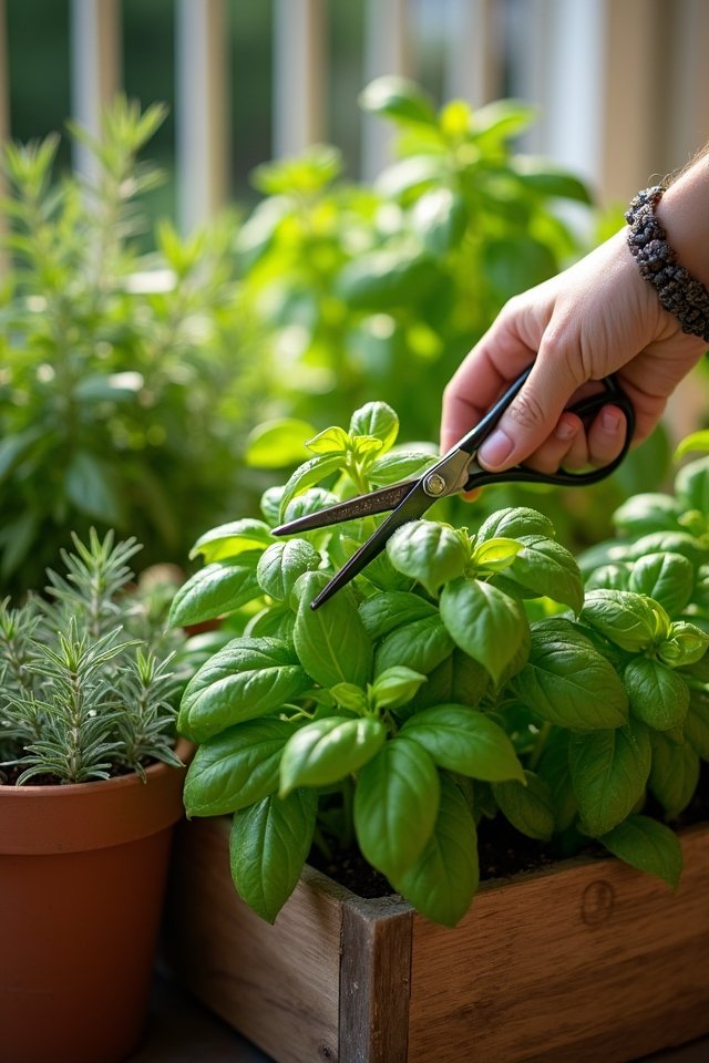 herb pruning for growth