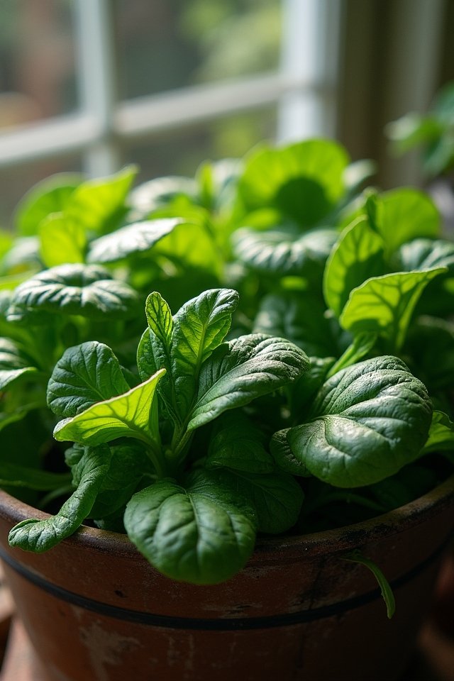 homegrown spinach thrives easily