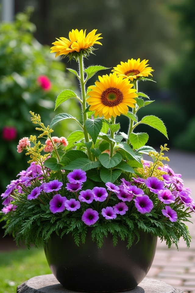 layered garden texture heights