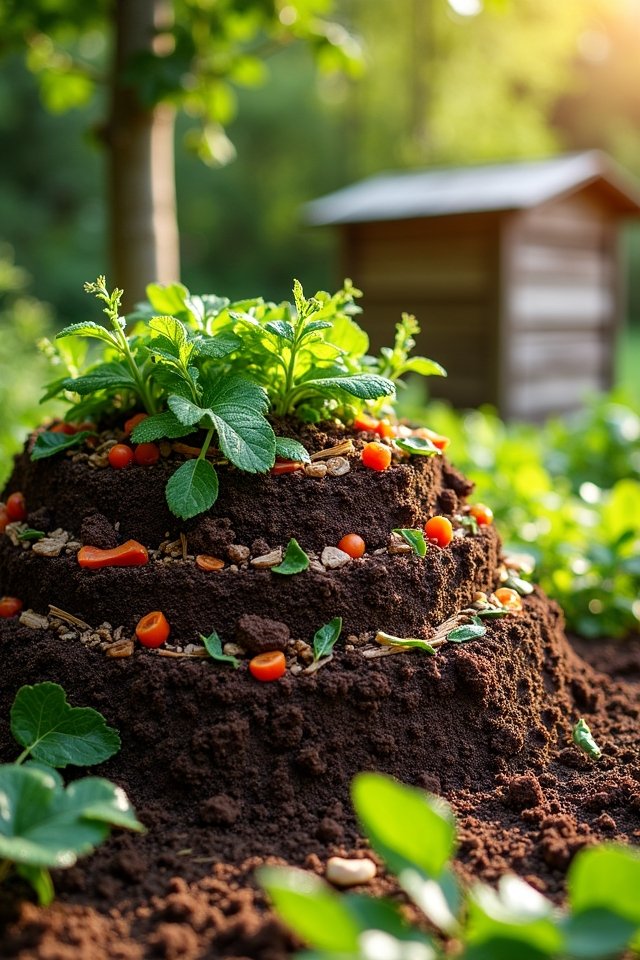 layering materials for compost