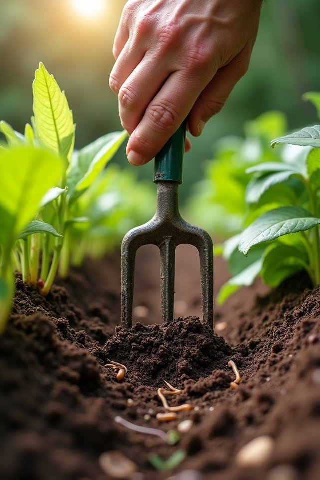 loosen soil for healthy growth