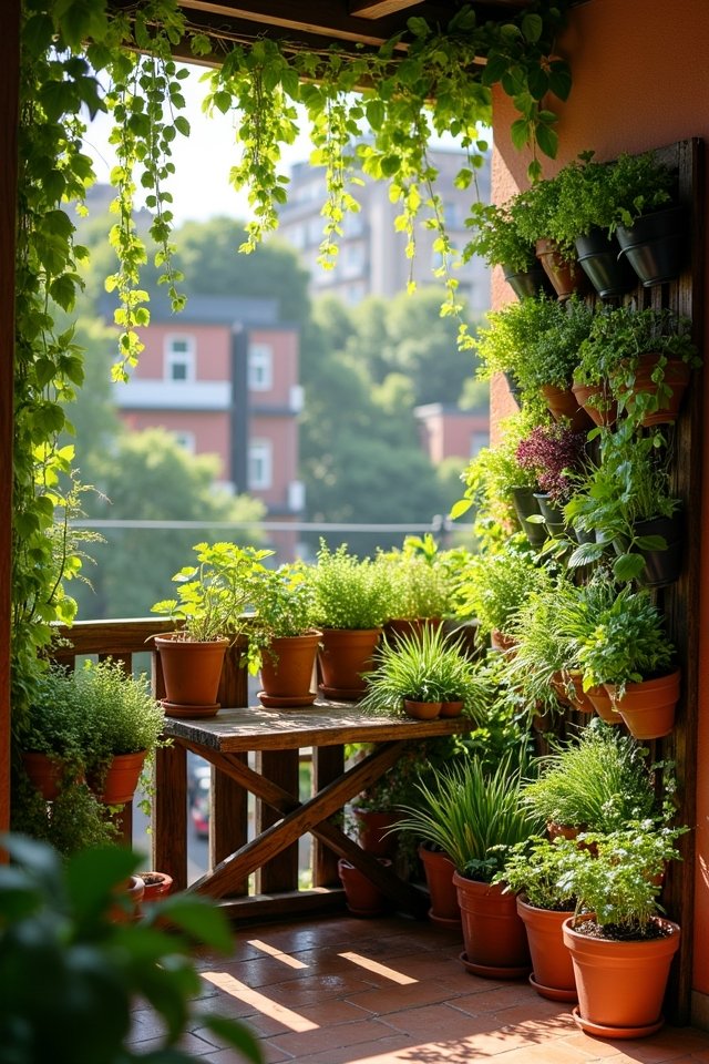 maximize balcony plant space