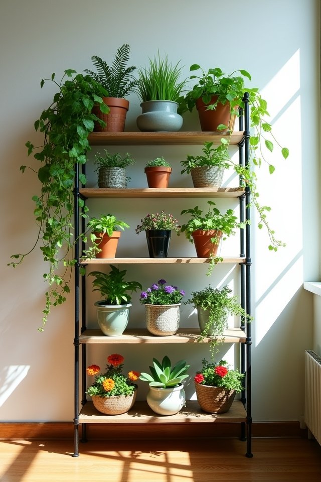 maximize space with shelving