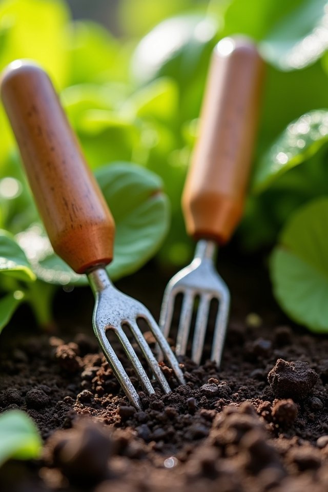 miniature rake for aeration