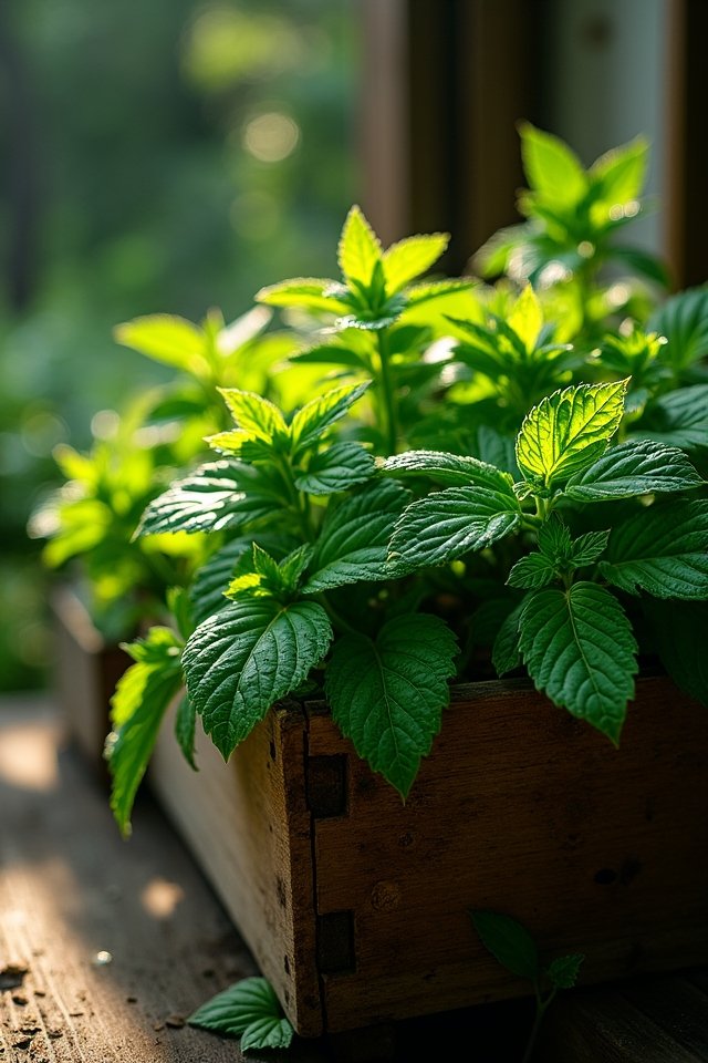 mint thrives in shade
