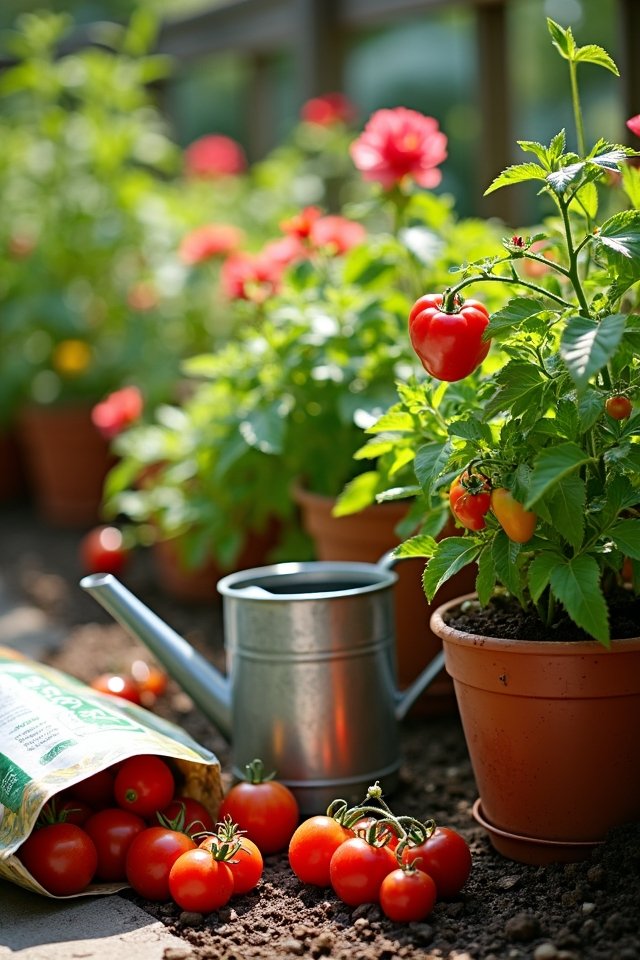 nourish container plants regularly