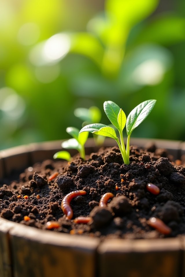 nutrient rich composted garden soil