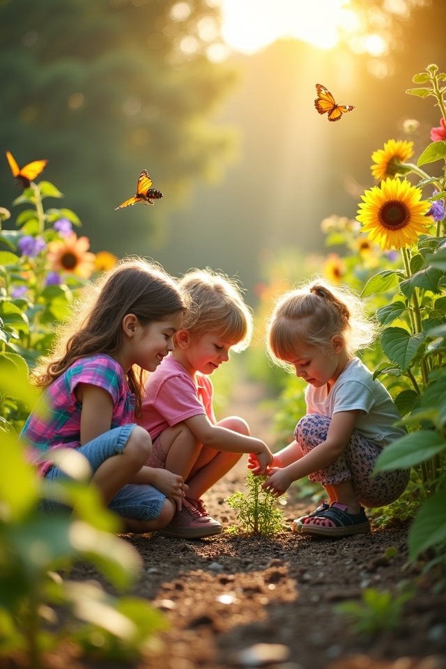 observe pollinators in gardens
