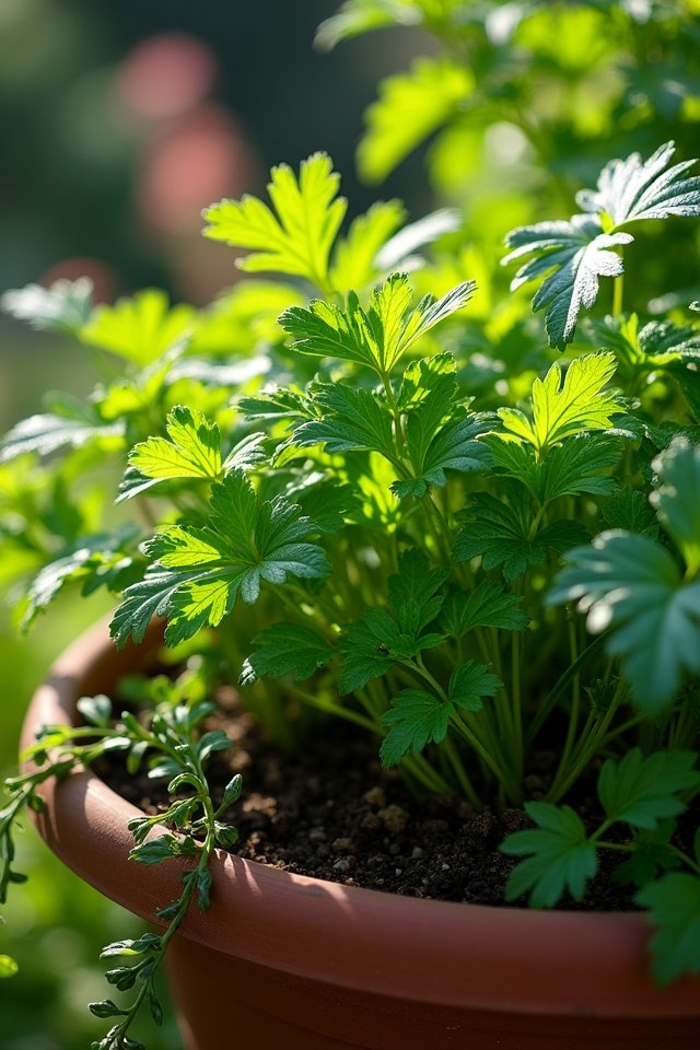 parsley thrives in shade