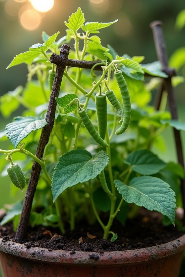 peas thrive in containers