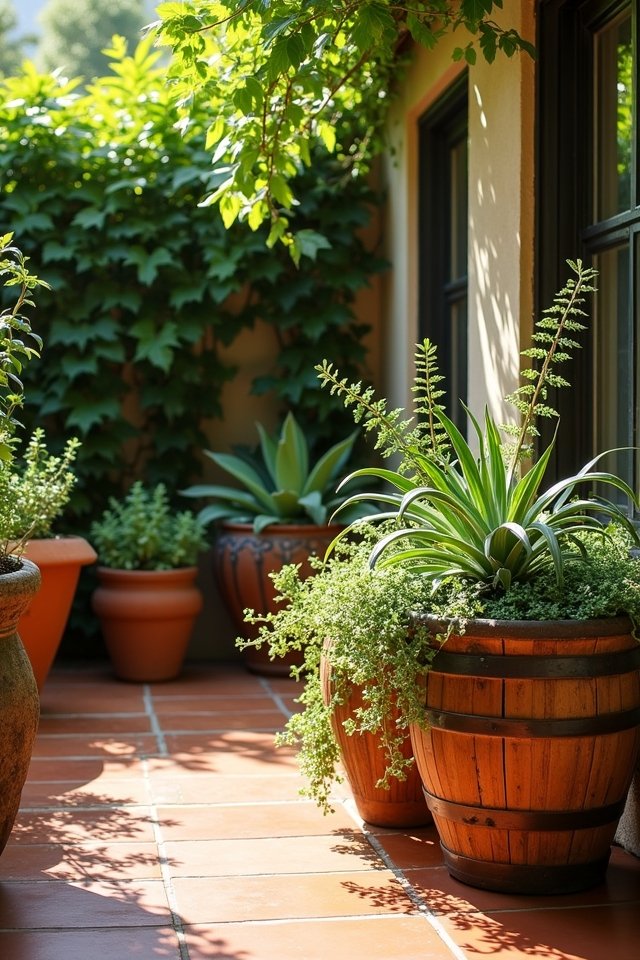 personalized patio decorative containers