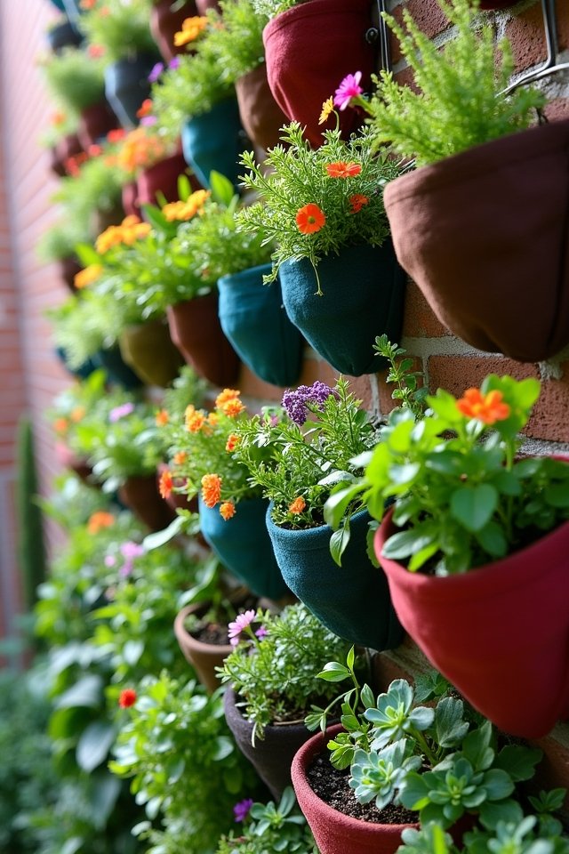 pocket garden with planters