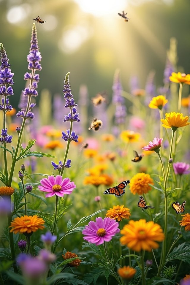 pollinator friendly flower garden
