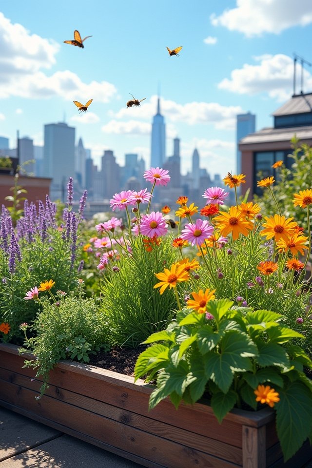 pollinator friendly rooftop garden