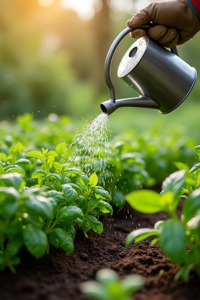 proper herb watering techniques