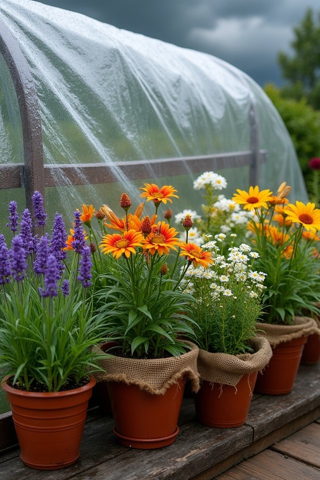 protect potted perennials wisely