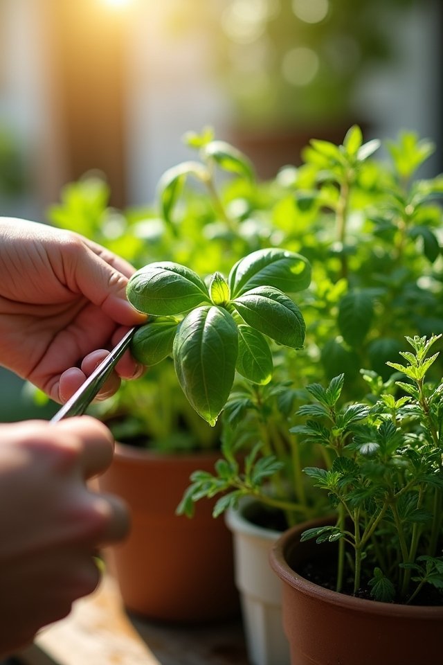 pruning stimulates herb growth