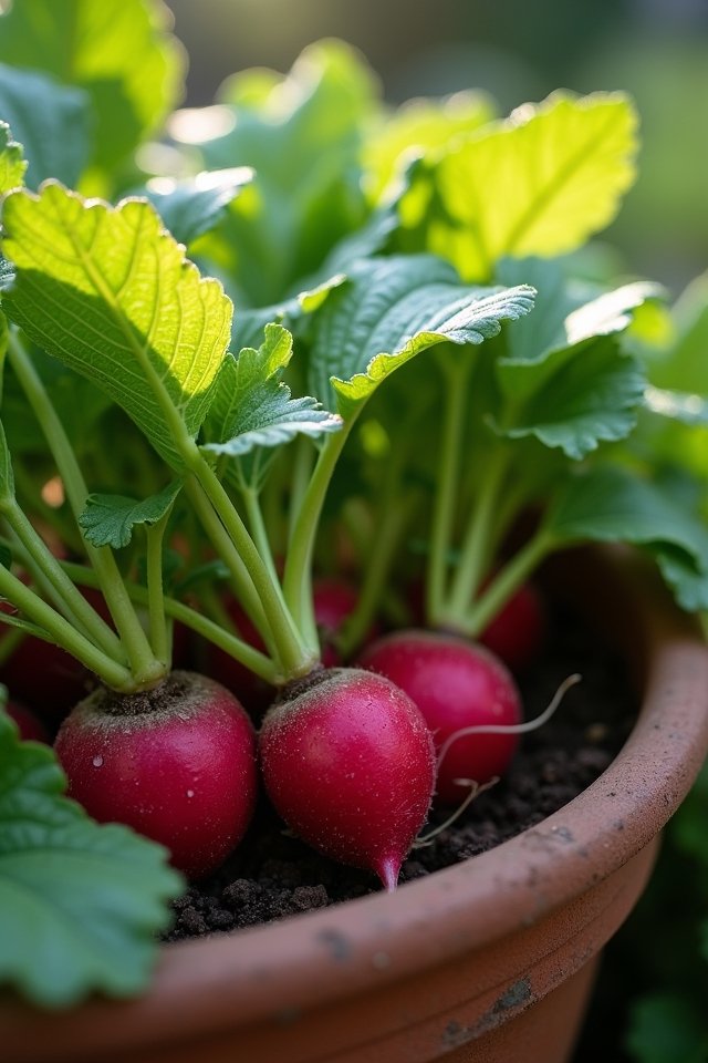 quick growing colorful container veggies