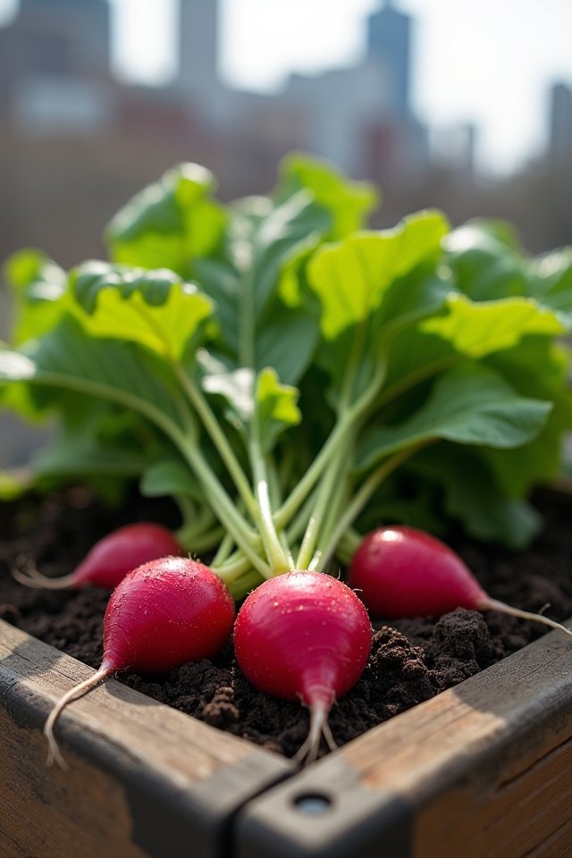 quick growing colorful crunchy radishes