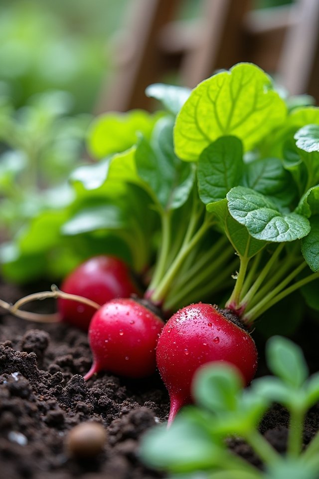 quick growing colorful radishes