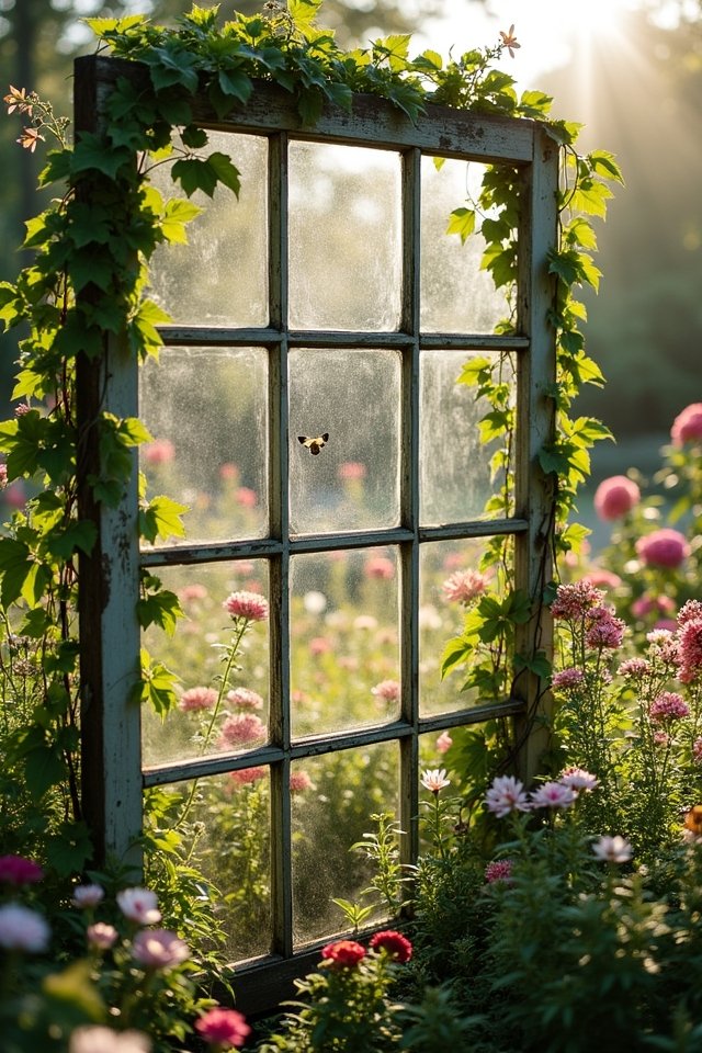 reclaimed window trellis creativity