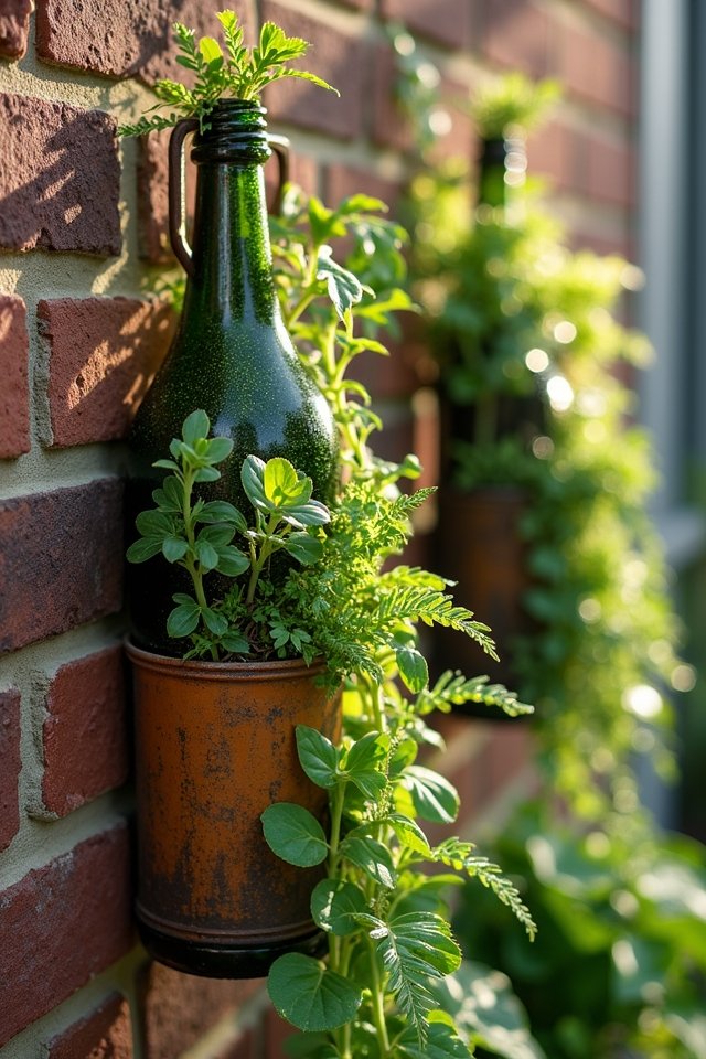 recycled bottle vertical garden