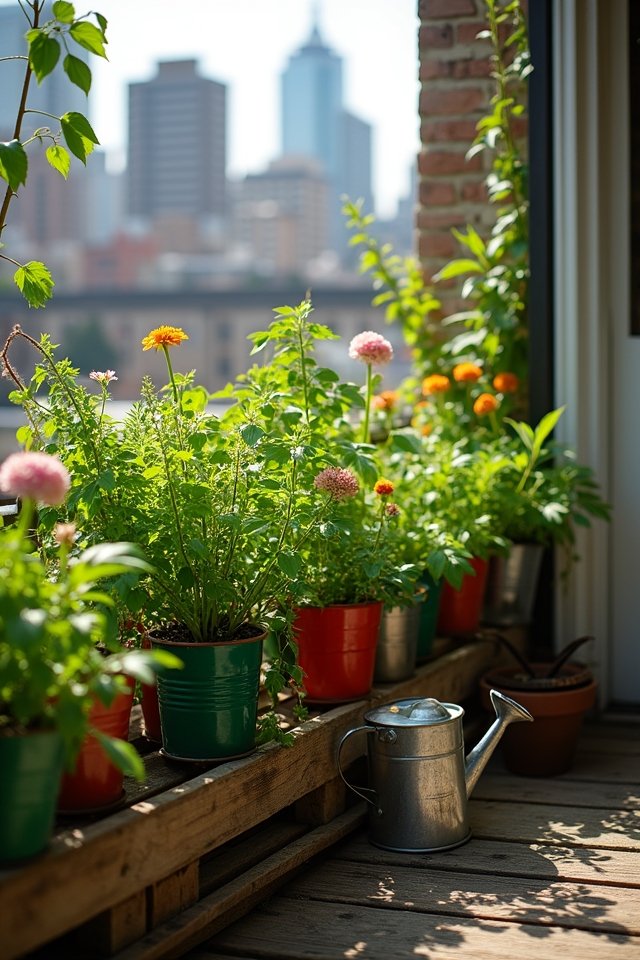 recycled planters add charm