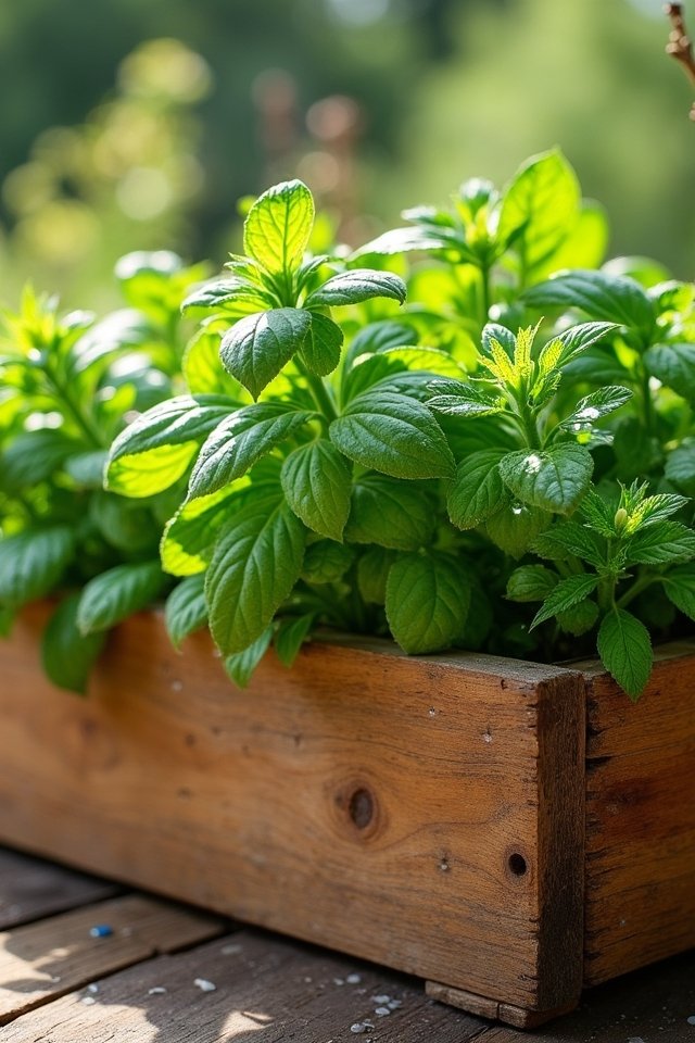 rustic wooden planter aesthetics