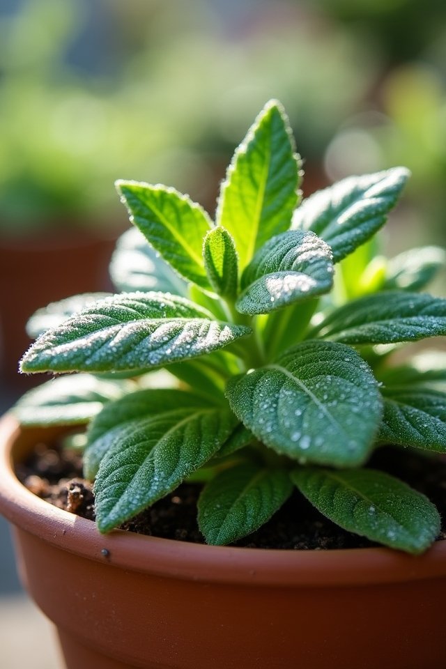 sage elegant flavorful container herb