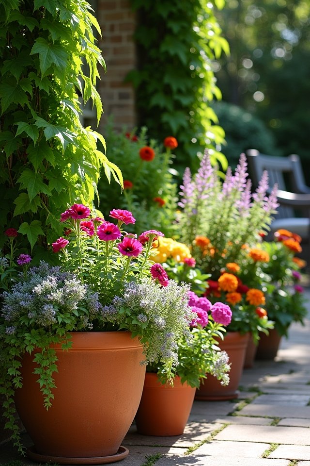 seasonal container garden beauty
