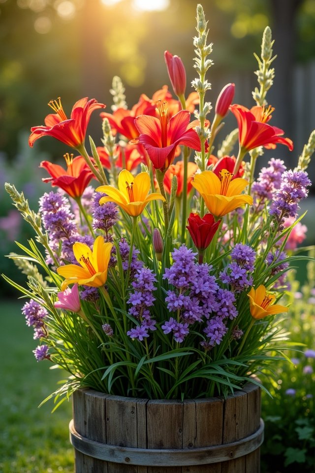 seasonal container garden beauty
