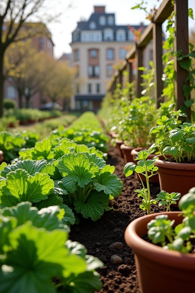 spring herbs and vegetables