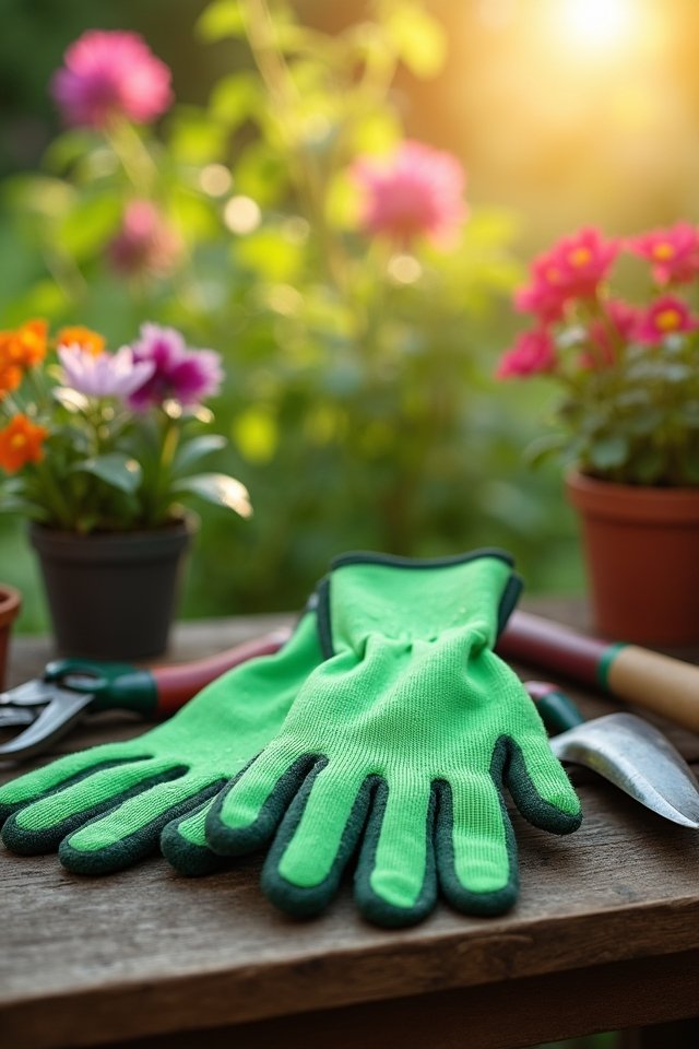 stylish protective gardening gloves
