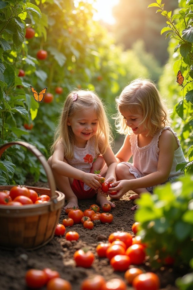 summer fruit and vegetable harvest