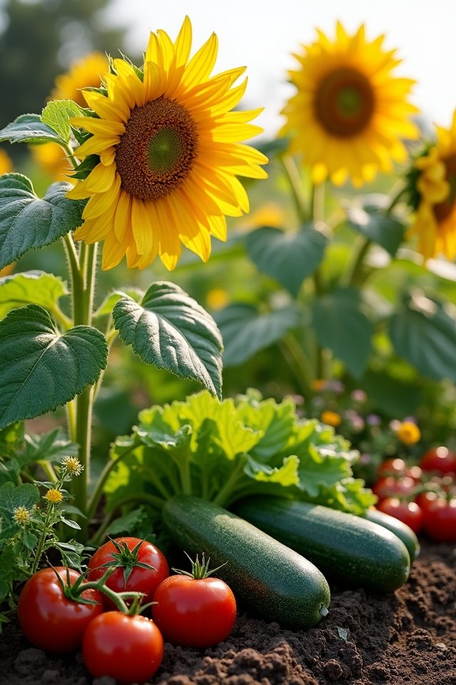 sunflowers as protective partners