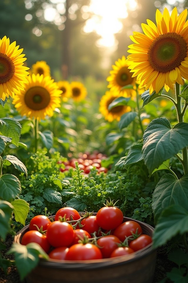 sunflowers attract pollinators effectively