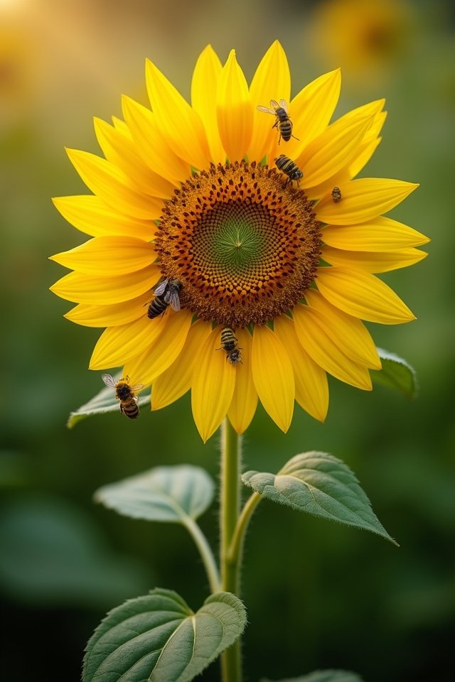 sunflowers brighten and attract